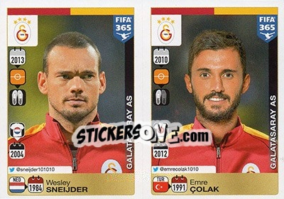 Figurina Wesley Sneijder / Emre Çolak - FIFA 365: 2015-2016 - Panini