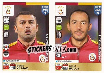 Sticker Burak Yilmaz - Umut Bulut - FIFA 365: 2015-2016 n. 789-790 - Panini