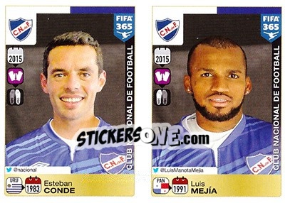 Cromo Esteban Conde / Luis Mejía - FIFA 365: 2015-2016 - Panini