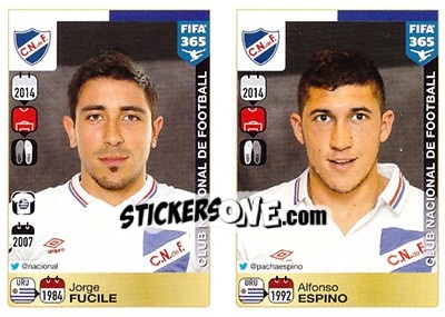 Sticker Jorge Fucile - Alfonso Espino - FIFA 365: 2015-2016 - Panini