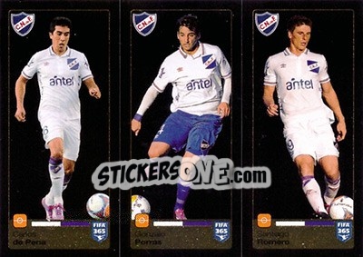 Sticker Carlos de Pena / Gonzalo Porras / Santiago Romero - FIFA 365: 2015-2016 n. 810-811-812 - Panini