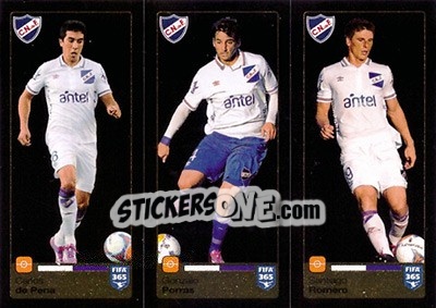 Sticker Carlos de Pena / Gonzalo Porras / Santiago Romero - FIFA 365: 2015-2016 - Panini