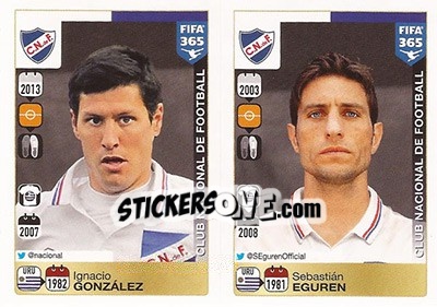 Cromo Ignacio González - Sebastián Eguren - FIFA 365: 2015-2016 - Panini