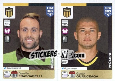 Sticker Damián Frascarelli / Gastón Guruceaga - FIFA 365: 2015-2016 - Panini