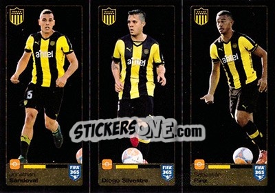 Sticker Jonathan Sandoval / Diogo Silvestre / Sebastián Píriz - FIFA 365: 2015-2016 n. 840-841-842 - Panini