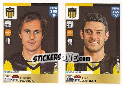 Sticker Hernán Novick / Luis Aguiar - FIFA 365: 2015-2016 - Panini