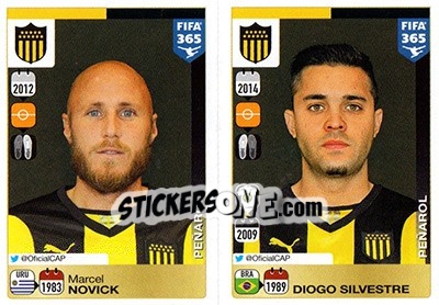 Sticker Marcel Novick / Diogo Silvestre - FIFA 365: 2015-2016 - Panini
