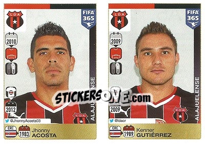 Sticker Jhonny Acosta / Kenner Gutiérrez - FIFA 365: 2015-2016 n. A4-A5 - Panini