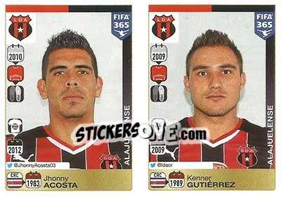 Cromo Jhonny Acosta / Kenner Gutiérrez - FIFA 365: 2015-2016 - Panini