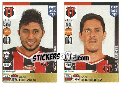 Sticker Allen Guevara / Ariel Rodríguez - FIFA 365: 2015-2016 n. A12-A16 - Panini