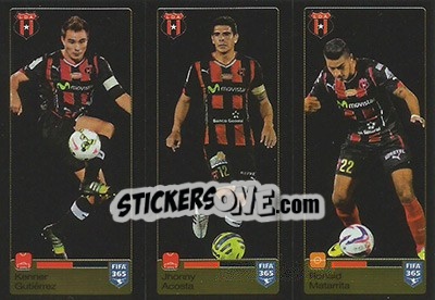 Sticker Kenner Gutiérrez / Jhonny Acosta / Ronald Matarrita - FIFA 365: 2015-2016 n. A13-A14-A15 - Panini
