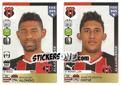Sticker Armando Alonso / José Guillermo Ortiz - FIFA 365: 2015-2016 n. A27-A28 - Panini