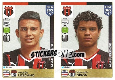 Sticker Andrés Lezcano / Kenneth Dixon - FIFA 365: 2015-2016 - Panini