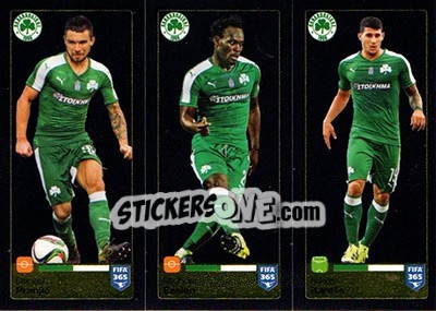 Sticker Danijel Pranjic / Michael Essien / Nikos Karelis - FIFA 365: 2015-2016 n. C20-C21-C22 - Panini