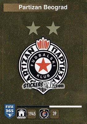 Sticker Logo Partizan Beograd - FIFA 365: 2015-2016 n. D1 - Panini