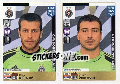 Sticker Filip Kljajic-Živko Živkovic - FIFA 365: 2015-2016 n. D2-D3 - Panini