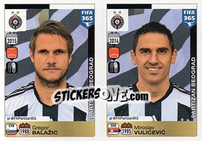 Figurina Gregor Balažic-Miroslav Vulicevic - FIFA 365: 2015-2016 - Panini