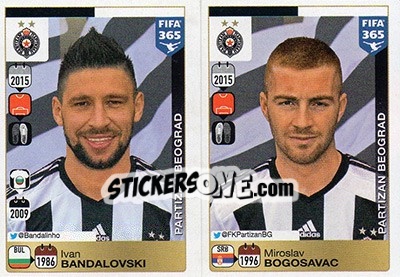 Sticker Ivan Bandalovski / Miroslav Bogosavac - FIFA 365: 2015-2016 - Panini