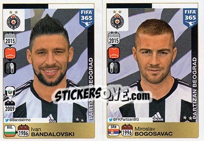 Figurina Ivan Bandalovski / Miroslav Bogosavac - FIFA 365: 2015-2016 - Panini