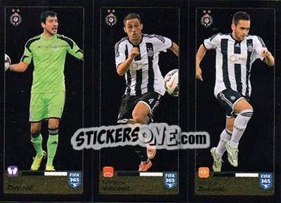 Sticker Živko Živkovic / Miroslav Vulicevic / Andrija Živkovic - FIFA 365: 2015-2016 n. D13-D14-D15 - Panini