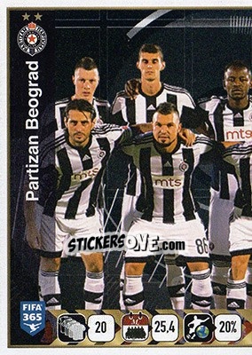 Sticker Partizan Beograd Team - FIFA 365: 2015-2016 n. D17 - Panini