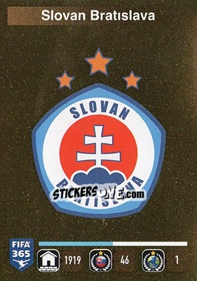 Sticker Logo Slovan Bratislava - FIFA 365: 2015-2016 n. E1 - Panini