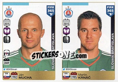 Sticker Ján Mucha-Martin Krnác - FIFA 365: 2015-2016 - Panini