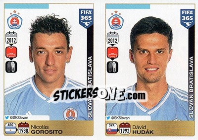 Figurina Nicolás Gorosito-Dávid Hudák - FIFA 365: 2015-2016 - Panini