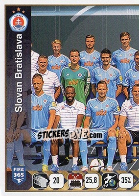 Sticker Slovan Bratislava Team - FIFA 365: 2015-2016 n. E17 - Panini