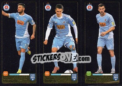 Sticker Marko Milinkovic / Samuel Štefánik / Tamás Priskin - FIFA 365: 2015-2016 n. E20-E21-E22 - Panini
