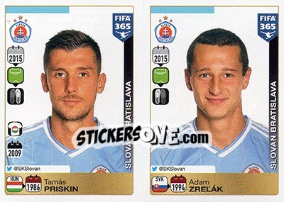 Cromo Tamás Priskin / Adam Zrelák - FIFA 365: 2015-2016 - Panini