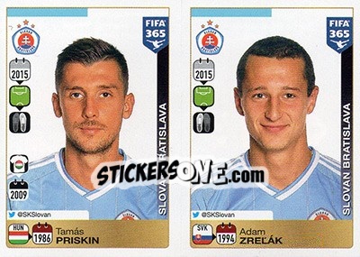 Figurina Tamás Priskin / Adam Zrelák - FIFA 365: 2015-2016 - Panini