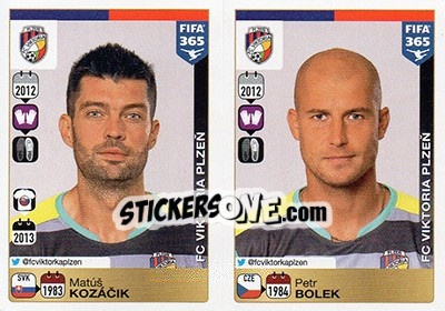Sticker Matúš Kozácik / Petr Bolek - FIFA 365: 2015-2016 - Panini