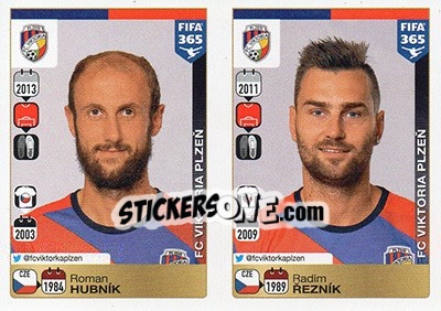 Sticker Roman Hubník / Radim Rezník - FIFA 365: 2015-2016 - Panini
