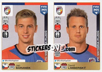 Figurina Jan Báranek-David Limberský - FIFA 365: 2015-2016 - Panini