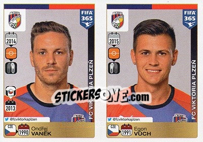 Cromo Ondřej Vaněk-Egon Vůch - FIFA 365: 2015-2016 - Panini