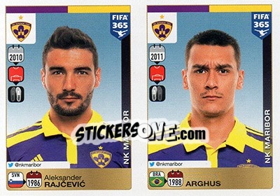 Figurina Aleksandar Rajc;evic-Arghus - FIFA 365: 2015-2016 n. F6-F7 - Panini