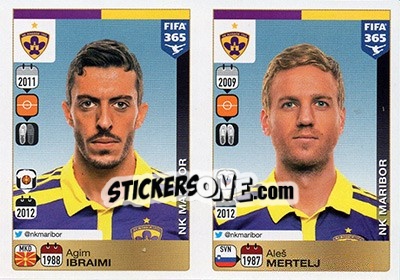 Sticker Agim Ibraimi / Aleš Mertelj - FIFA 365: 2015-2016 n. F12-F16 - Panini
