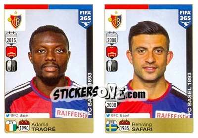 Sticker Adama Traoré / Behrang Safari - FIFA 365: 2015-2016 n. L8-L9 - Panini