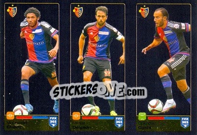 Sticker Mohamed El Neny / Matías Delgado / Shkëlzen Gashi - FIFA 365: 2015-2016 n. L20-L21-L22 - Panini