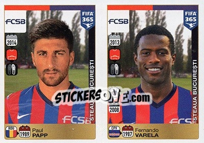 Sticker Paul Papp / Fernando Varela - FIFA 365: 2015-2016 n. M4-M5 - Panini
