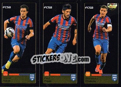 Sticker Cornel Râpa / Paul Papp / Alexandru Chipciu - FIFA 365: 2015-2016 n. M13-M14-M15 - Panini