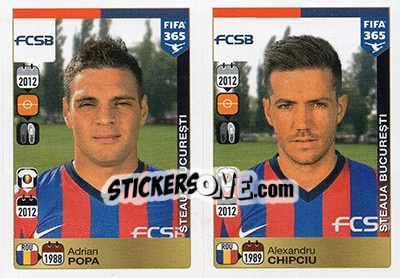 Sticker Adrian Popa / Alexandru Chipciu - FIFA 365: 2015-2016 n. M25-M26 - Panini