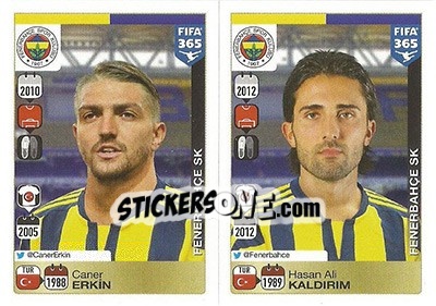 Sticker Caner Erkin-Hasan Ali Kaldirim - FIFA 365: 2015-2016 n. N10-N11 - Panini
