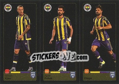 Sticker Simon Kjaer / Alper Potuk / Diego - FIFA 365: 2015-2016 n. N13-N14-N15 - Panini