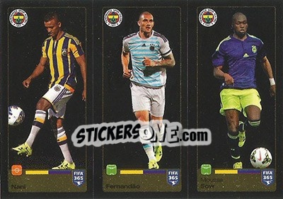Sticker Nani - Fernandão - Moussa Sow - FIFA 365: 2015-2016 n. N20-N21-N22 - Panini