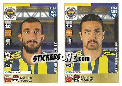 Sticker Mehmet Topal / Mehmet Topuz - FIFA 365: 2015-2016 n. N25-N26 - Panini