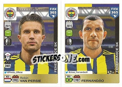 Sticker Robin Van Persie / Fernandão - FIFA 365: 2015-2016 n. N29-N30 - Panini