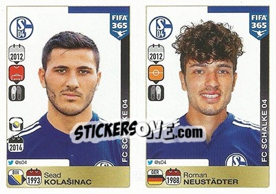 Sticker Sead Kolašinac / Roman Neustädter - FIFA 365: 2015-2016 n. P10-P11 - Panini