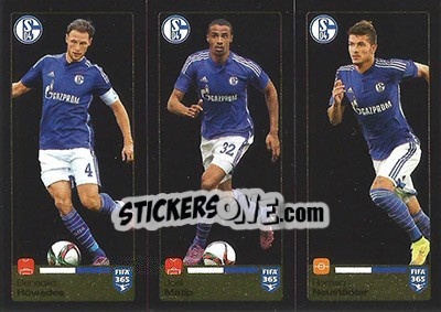 Sticker Benedikt Höwedes / Joël Matip / Roman Neustädter - FIFA 365: 2015-2016 n. P13-P14-P15 - Panini